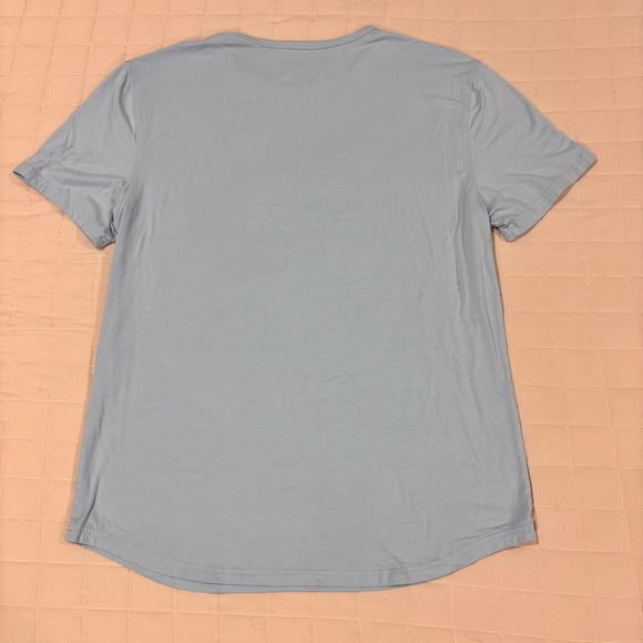 Netdraw Set of 2 Men's Curved Hem Bamboo T-Shirt Light Blue Light Gray Medium - Picture 6 of 11